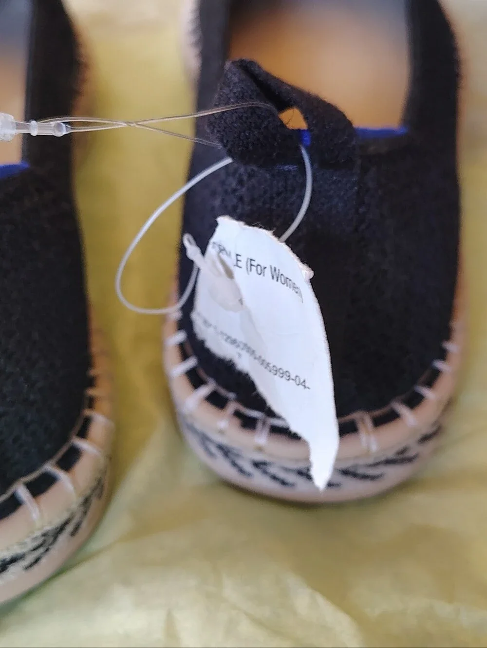 Rothy’s Espadrille Sz 9.5 Navy Stripe NWT - No Laces
